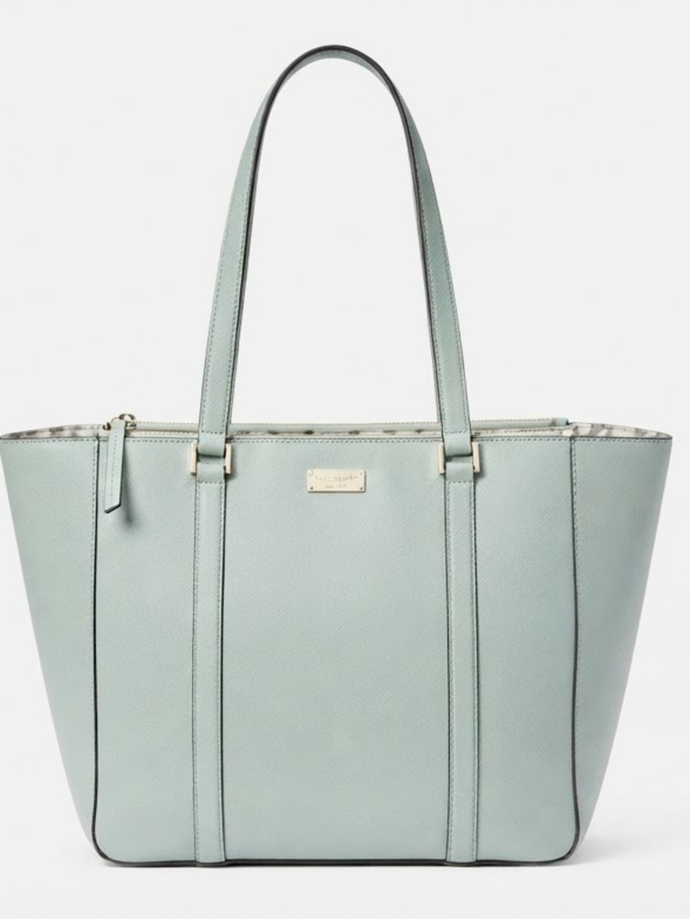 Kate Spade New York Light Blue Mint Saffiano Leather Tote Bag